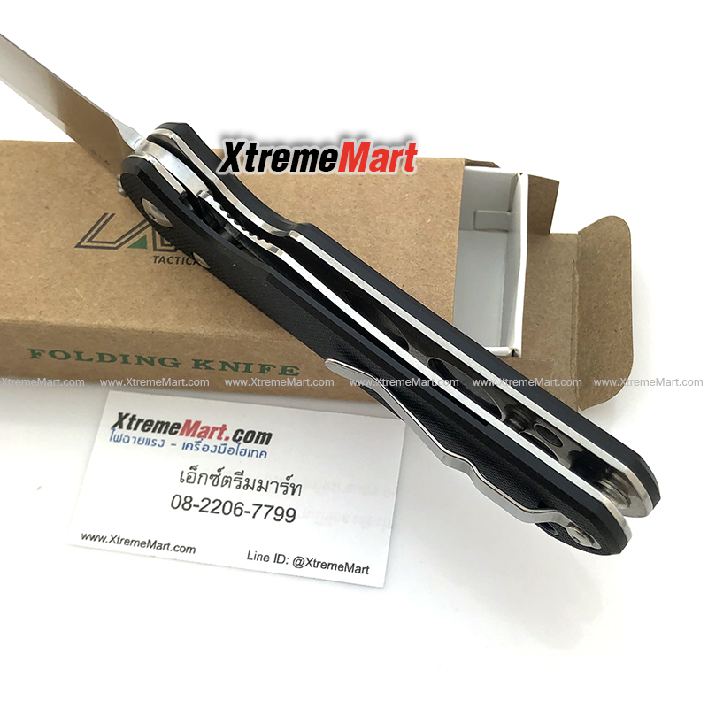 มีดพับ LAND รุ่น 910 Ver.2019 ใบมีดแข็งพิเศษ(12C27 Stainless) จุดหมุนตลับลูกปืน เปิด/ปิดลื่นมาก Folding Knife (ด้ามสีดำ)