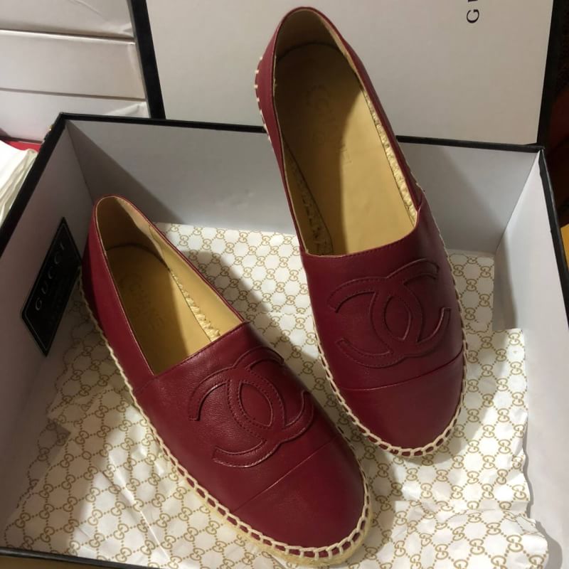 รองเท้า cn espadrlls สีแดงเข้ม