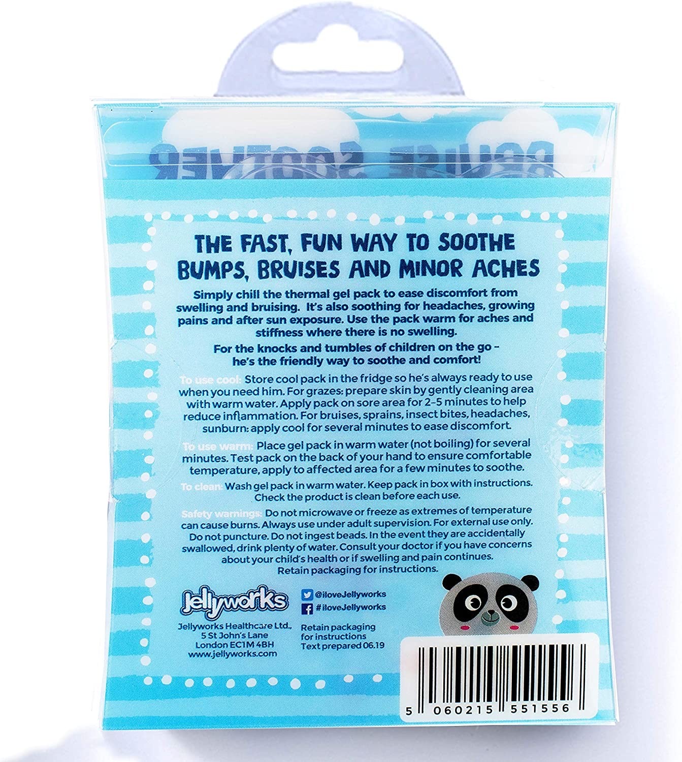 เจลประคบร้อนและเย็นสำหรับเด็ก Jellyworks Superhero Iceman Bruise Soother