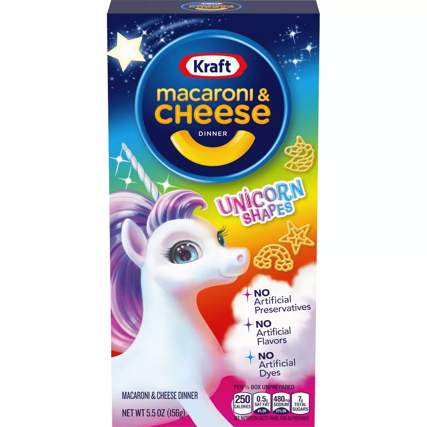 มะกะโรนีชีสสำหรับเด็ก Kraft Unicorn Macaroni & Cheese Dinner Box