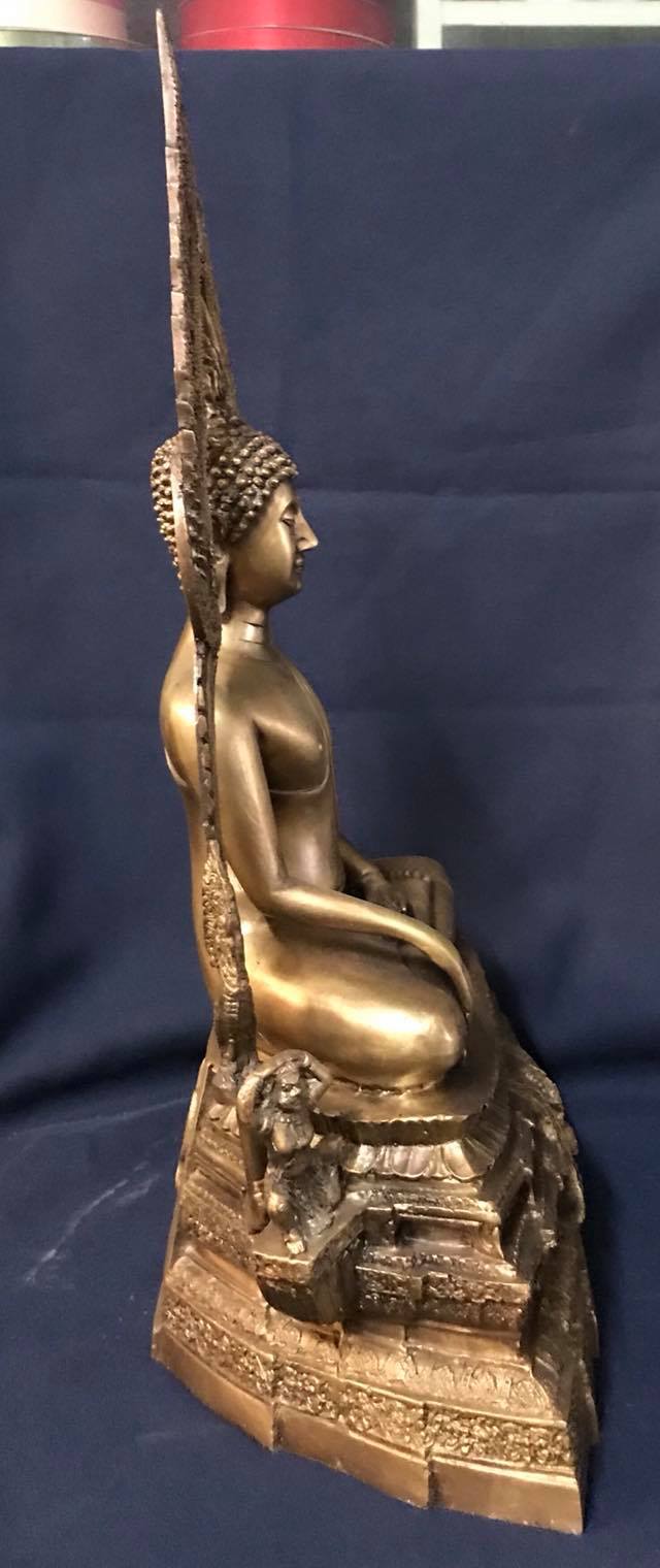 รูปหล่อ พระพุทธชินราช ปี๒๕๐๐ (หน้าตัก9นิ้ว สูงร23นิ้ว) พิธีมหาพุทธาภิเษก เนื้อทองเหลือง ถอดซุ้มเรือนแก้วได้