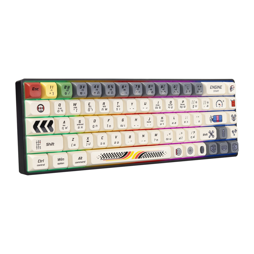 คีย์บอร์ดเกมมิ่ง NUBWO NK-50 & NK-51 Mechanical Keyboard 65% มี2 Switch Blue / Red NK51 NK50