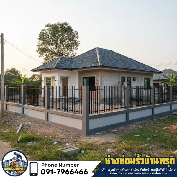 งานย้ายรั้วและจัดแนวรั้วใหม่ตามโฉนดที่ดิน