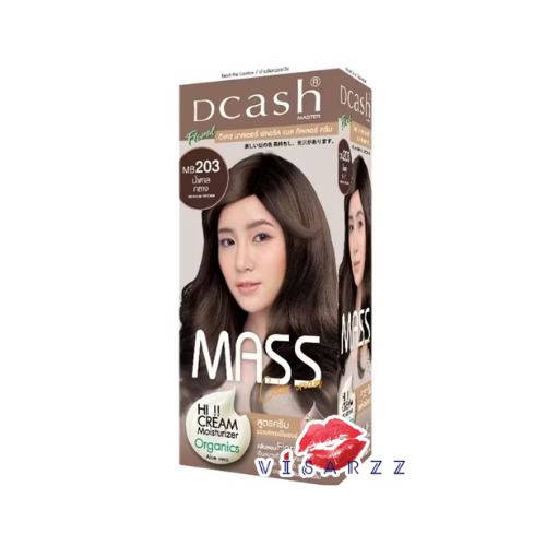 (MB203 สีน้ำตาลกลาง) Dcash Master Floral Mass Color Cream ดีแคช มาสเตอร์ ฟลอรัล แมส คัลเลอร์ ครีม ครีมย้อมสีผม สีเด่นชัด ไม่แสบหนังศีรษะ