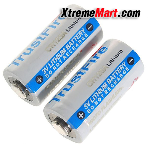 แบตเตอรี่ Lithium TrustFire CR123A 3.0V ชนิดไม่ชาร์จ Primary Lithium Batteries