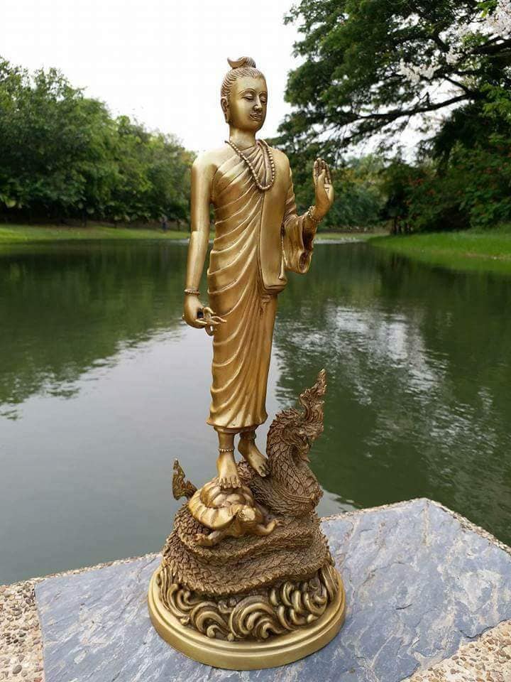 รูปหล่อ ท้าวมหาพรหมชินนะปัญจะระ (สูง14นิ้ว ฐานกว้าง5.5นิ้ว)