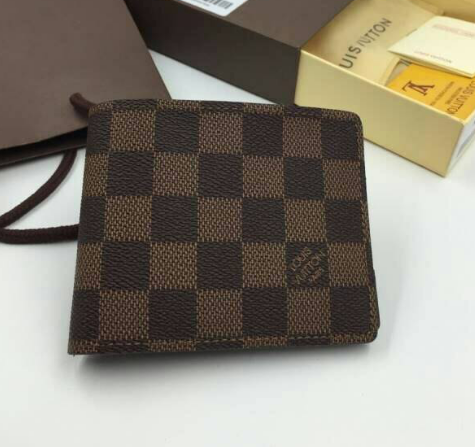 พร้อมส่ง กระเป๋าสตางค์ lv damier multiple wallet ชาย ใบสั้น สีน้ำตาล
