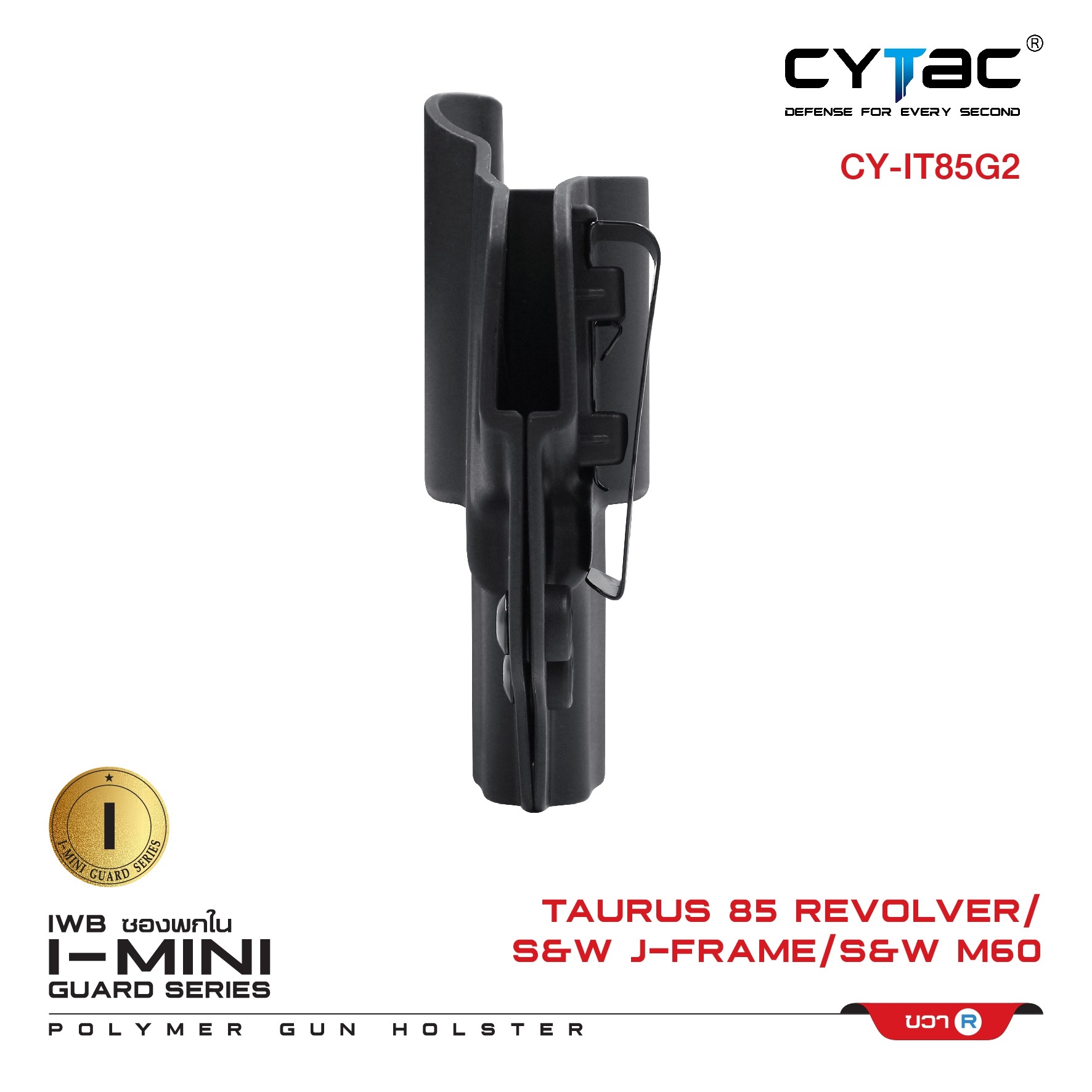 🇹🇭⫸ ซองพกในขวา Cytac I-MINI รุ่นลูกโม่ Taurus T85/S&W J Frame /S&W M60