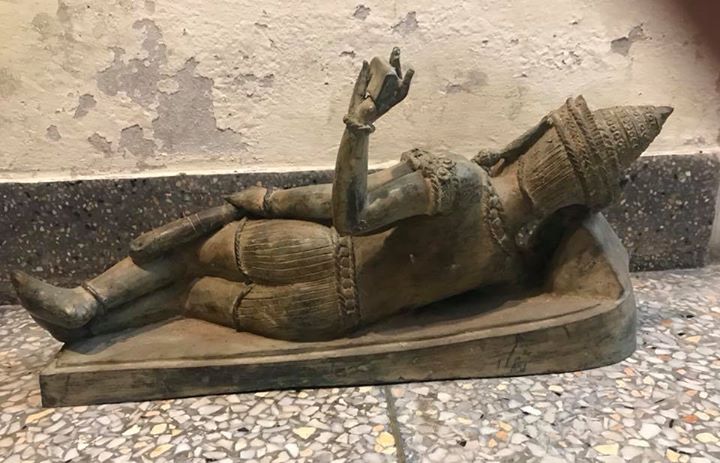 รูปหล่อ นารายณ์บรรทมสินธุ์ เนื้อทองเหลือง (ขนาด6x21นิ้ว)