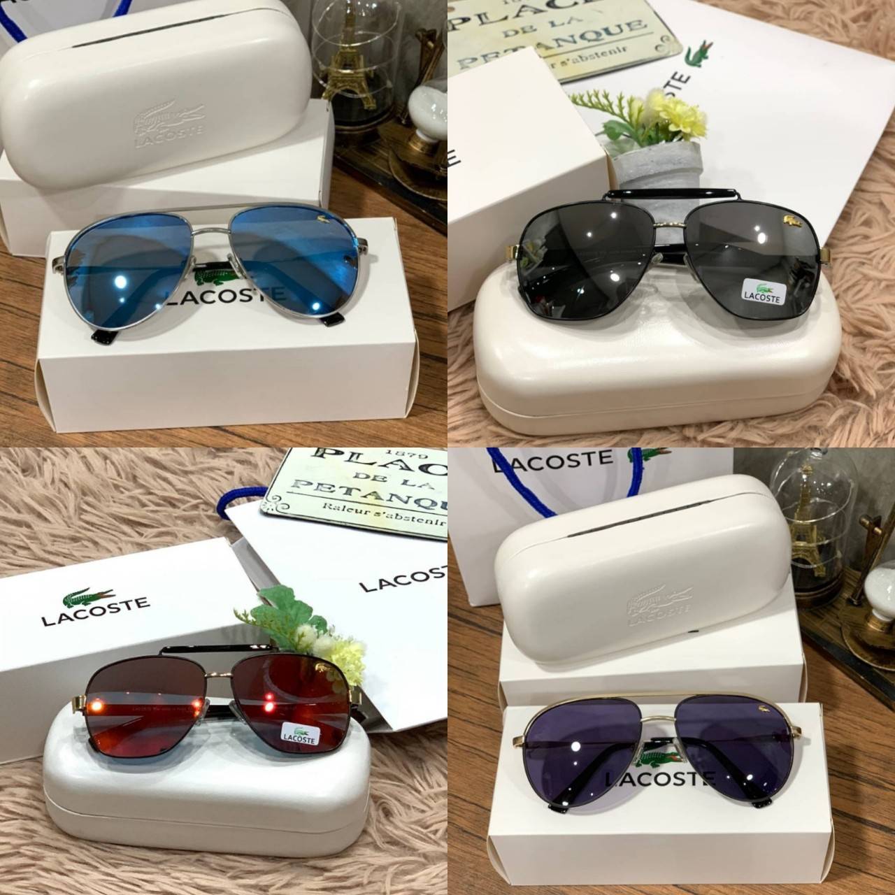 Lacoste Unisex Sunglasses (แอดไลน์ก่อนสั่งซื้อ)