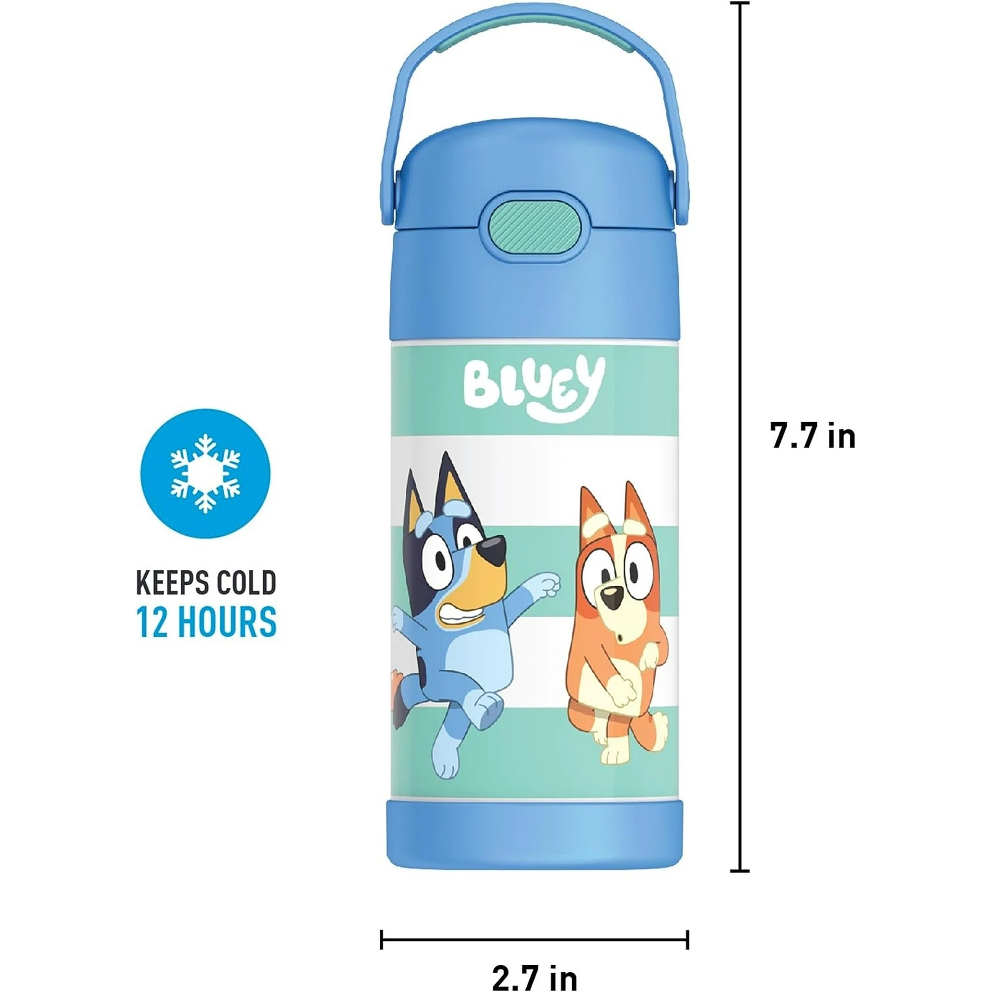กระติกน้ำสเตนเลสรักษาอุณหภูมิ Thermos Bluey FUNtainer Vacuum Insulated Stainless Steel Bottle 12OZ with Bali Handle