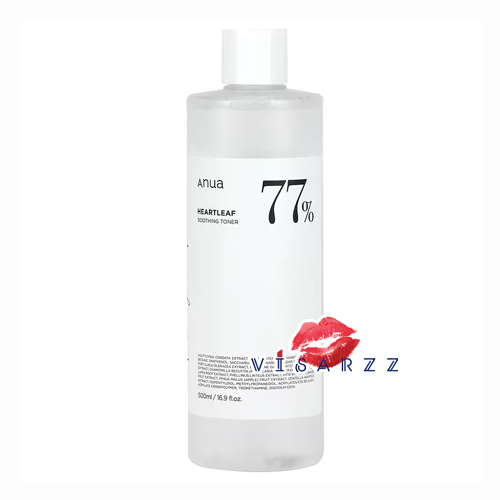 (ไซส์จัมโบ้ เกาหลี 500mL) Anua Heartleaf 77% Soothing Toner โทนเนอร์พี่จุน ปราศจากแอลกอฮอล์ ปลอบประโลมผิว ด้วย Houttuynia Cordata Extract (77%) ไม่ก่อให้เกิดการระคายเคือง ปราศจากน้ำหอม และสารเคมีอันตราย สามารถใช้แทนมาร์ก เพื่อบำรุง และฟื้นฟูผิวห