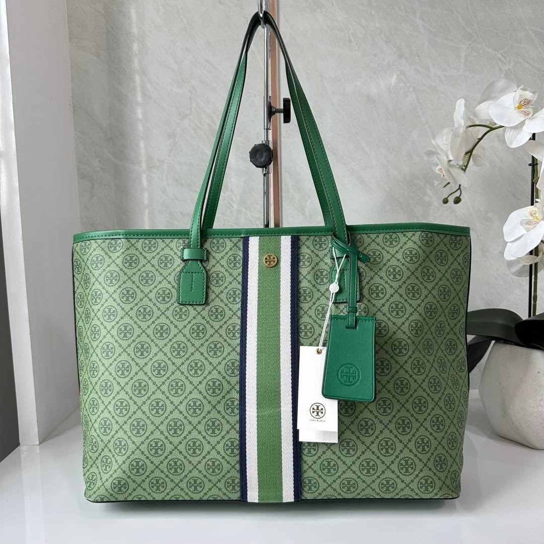 Tory monogram coated canvas tote bag (แอดไลน์ก่อนสั่งซื้อ)