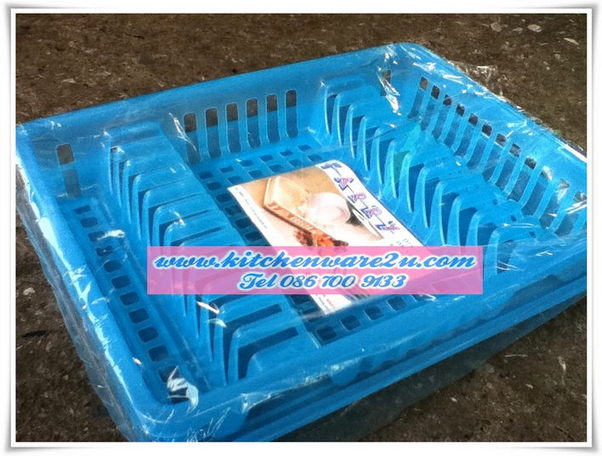 P00238 ที่คว่ำจาน ชาม พร้อมถาดรอง (38.5*49*9.3 cm) เกรดเอ สีสวย No.98973 (ราคาขายส่งต่อ 12 ชุด: เฉลี่ย 135 บต่อชุด)