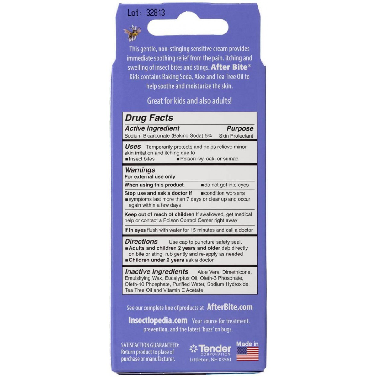 ครีมบรรเทาอาการคันจากแมลงกัดต่อยสำหรับเด็ก After Bite Kids Soothing Cream for Instant Itch Relief