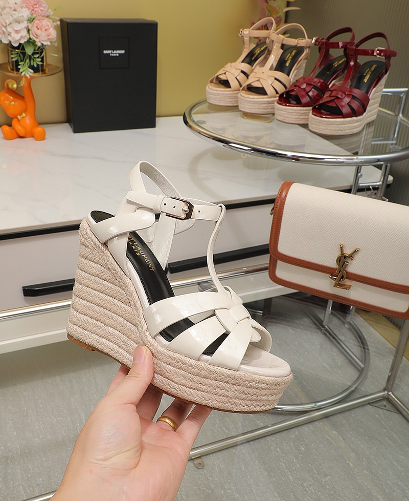 รองเท้า YS tribute ส้นเตารีด มีหลายสี หนังแท้ สูง 14 cm ด้านหน้า 4 cm size 35-42