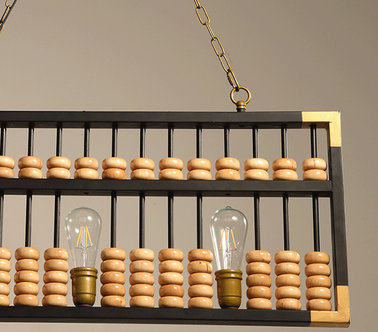 โคมไฟแขวนเพดานลูกคิดสไตล์วินเทจ [5172-D3]