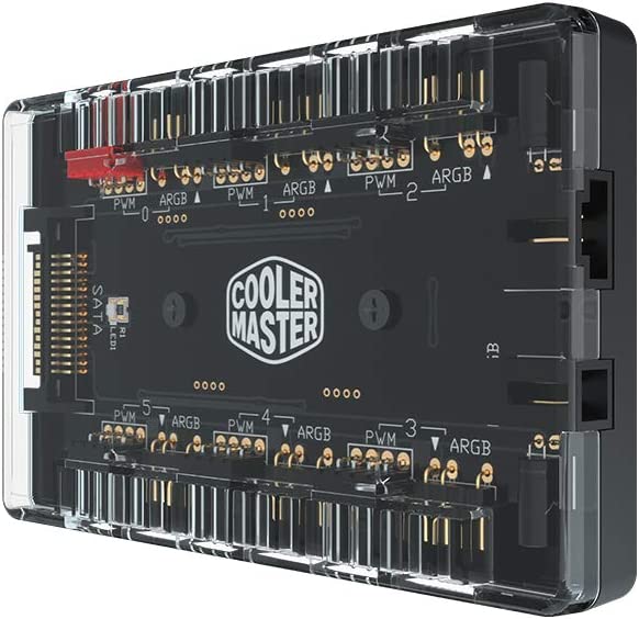COOLERMASTER 1 to 6 MASTERFAN ARGB AND PWM HUB (MFX-ZHHN-1NNN6-R1) FAN HUB ARGB
