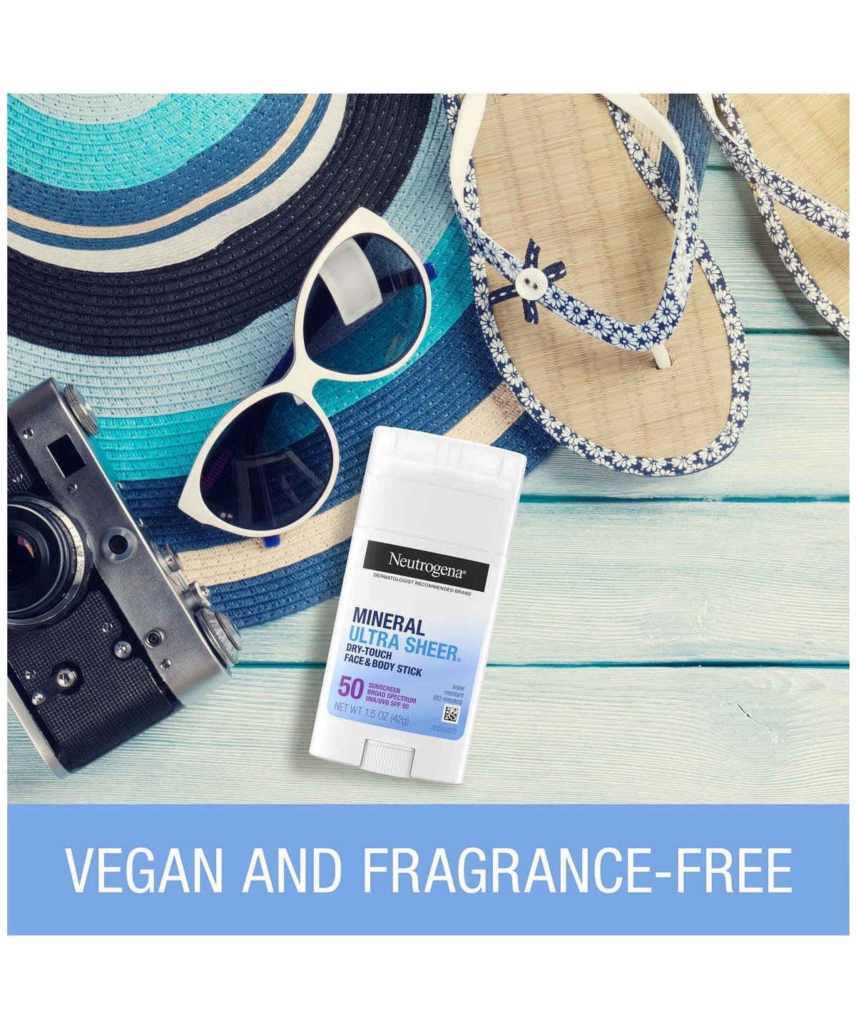 ครีมกันแดดชนิดแท่งสำหรับผิวหน้าและผิวกาย Neutrogena Mineral Ultra Sheer Face & Body Stick Sunscreen SPF 50