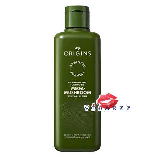 (สูตรใหม่ Exp02/27) Origins Mega-Mushroom Relief & Resilience Soothing Treatment Lotion 200mL น้ำตบเห็ดหลินจือเข้มข้น 10X เท่าเมื่อเทียบกับสูตรเดิม ที่เพิ่มเติมส่วนผสมใหม่ กรดซาลิไซลิก เพื่อช่วยปรับผิวให้ดูเรียบเนียนกระจ่างใส และผลลัพธ์ที่ดีกว่าเดิม