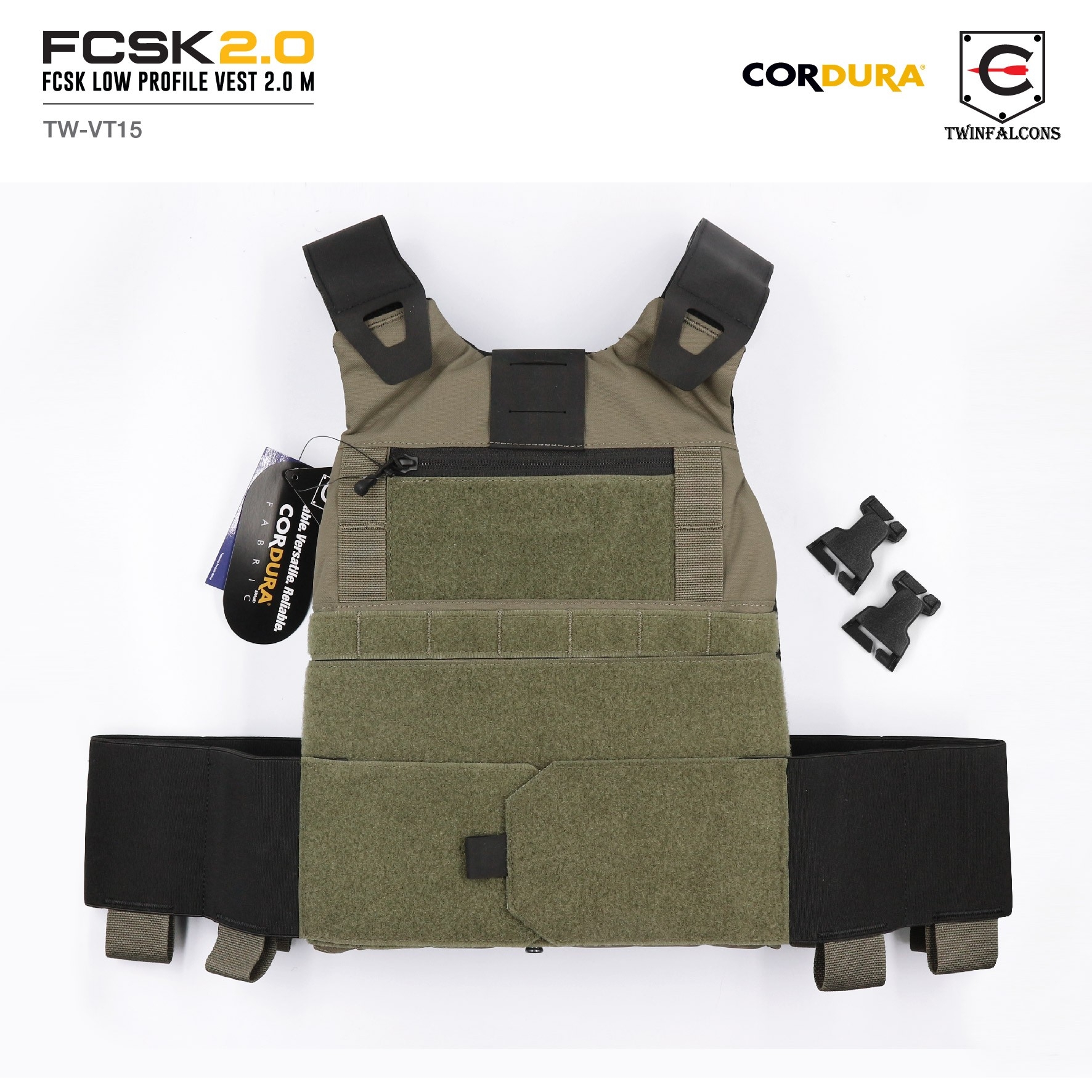 เสื้อเกราะ FCSK 2.0 Plate Carrier ( Twinfalcons ) [ TW-VT15 ] (K2600)
