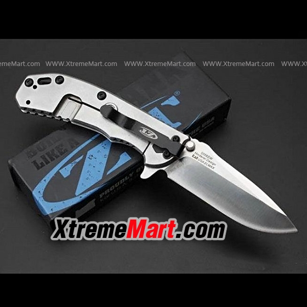 มีดพับ Zero Tolerance ZT 0566 ZT0566 ใบเงิน ด้าม G10 สีดำ จุดหมุนตลับลูกปืน (Ball Bearing) เปิด-ปิด ลื่นมาก