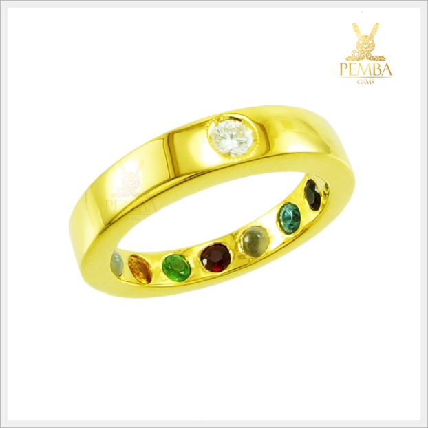 แหวนนพเก้าแท้ ตามตำราโบราณ เสริมมงคลชีวิต (สามารถสั่งทำได้ค่ะ)