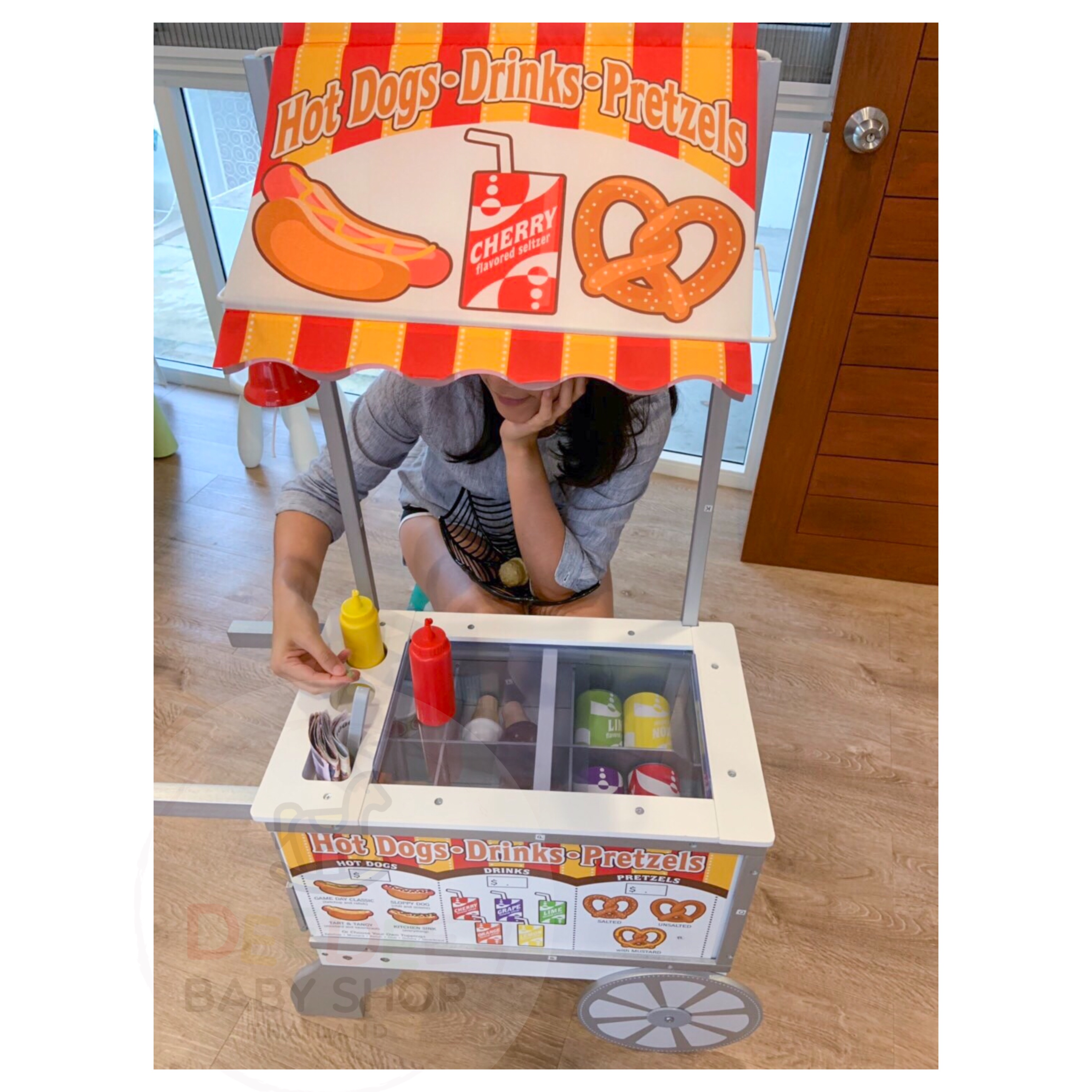 รถเข็นอาหารและไอศครีม Melissa & Doug Snacks & Sweets Food Cart