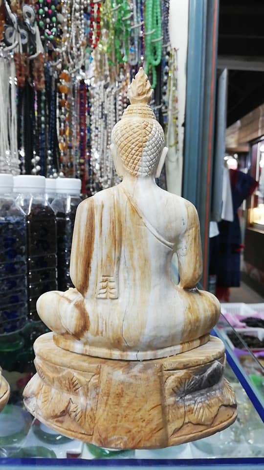 พระพุทธรูป (แกะสลักจากไม้กลายเป็นหิน)​ (สูง​9​นิ้ว​ หน้าตัก​5​นิ้ว​)