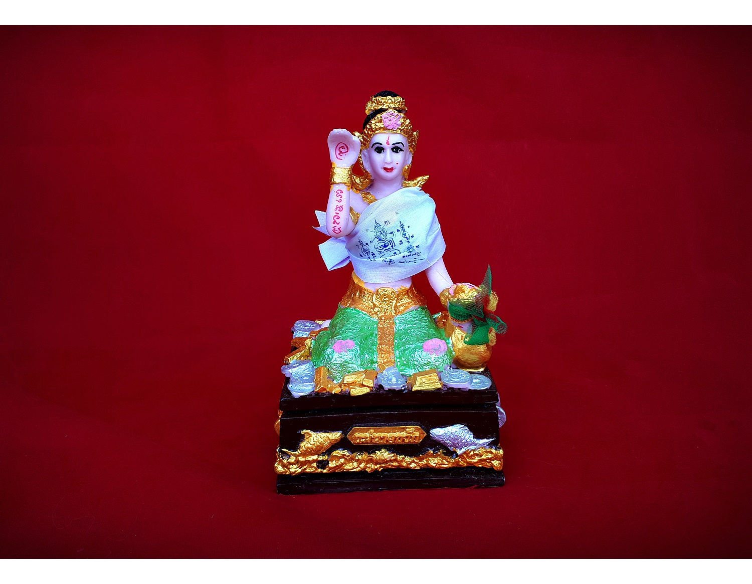 แม่นางกวัก (ขนาดตั้งบูชา กว้าง3นิ้ว ลูก3นิ้ว สูง6นิ้ว) (มหาเสน่ห์ สุดยอดด้านเมตตาค้าขาย) #รับประกันแท้ - ของหลวงพ่อเณร วัดทุ่งเศรษฐี