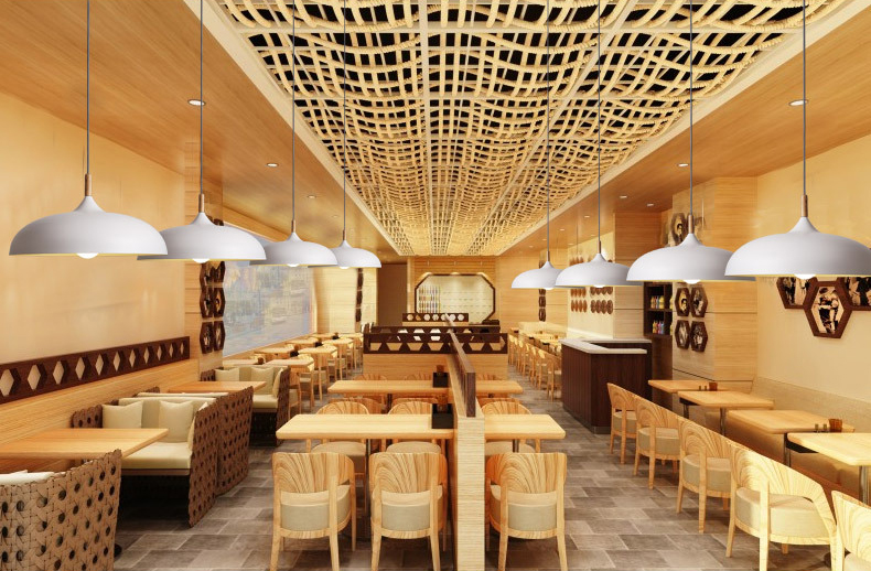 โคมไฟห้อยเพดานนอร์ดิกหัวไม้ 45cm