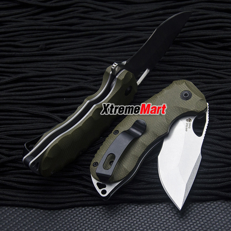 มีดพับ SOG Kiku XR CTS-XHP ด้ามMicarta สีเขียว OD Green จุดหมุนตลับลูกปืน (เล่มละ)