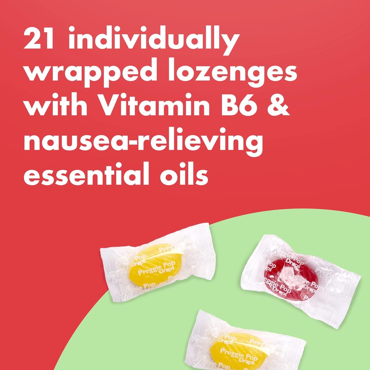 ลูกอมบรรเทาอาการแพ้ท้อง Three Lollies Preggie Pop Drops Plus