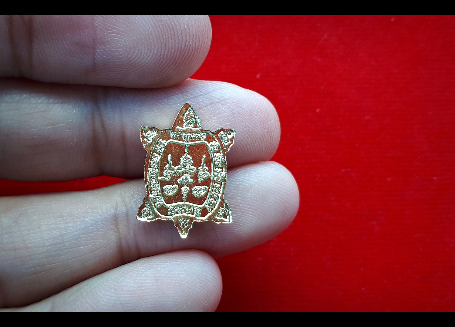 เหรียญ พญาเต่าเรือน (ขนาดจิ๋ว เม็ดแตง) หลวงปู่หลิว พิมพ์พระสังกัจจาย เนื้อฝาบาตร ปี2559