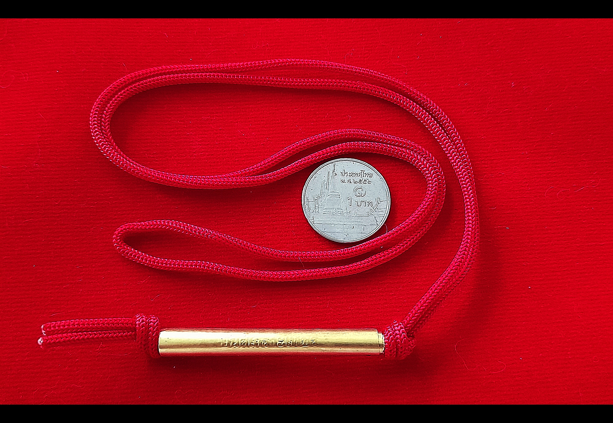 ตะกรุดยันต์เกราะเพชร เชือกแดง ปี2562 #รับประกันแท้ (เข้าพิธีเสาร์5 วัดท่าซุง)