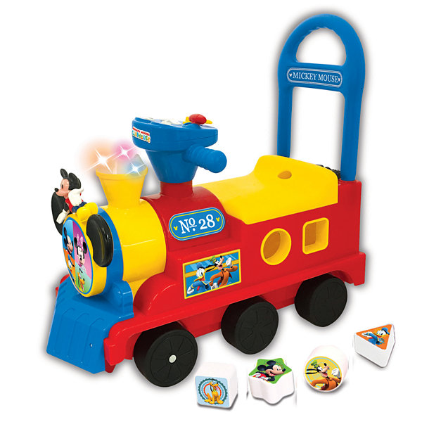 รถขาไถพร้อมกล่องหยอดบล็อค Kiddieland Play 'n Sort Activity Train Ride-On (Mickey Mouse)