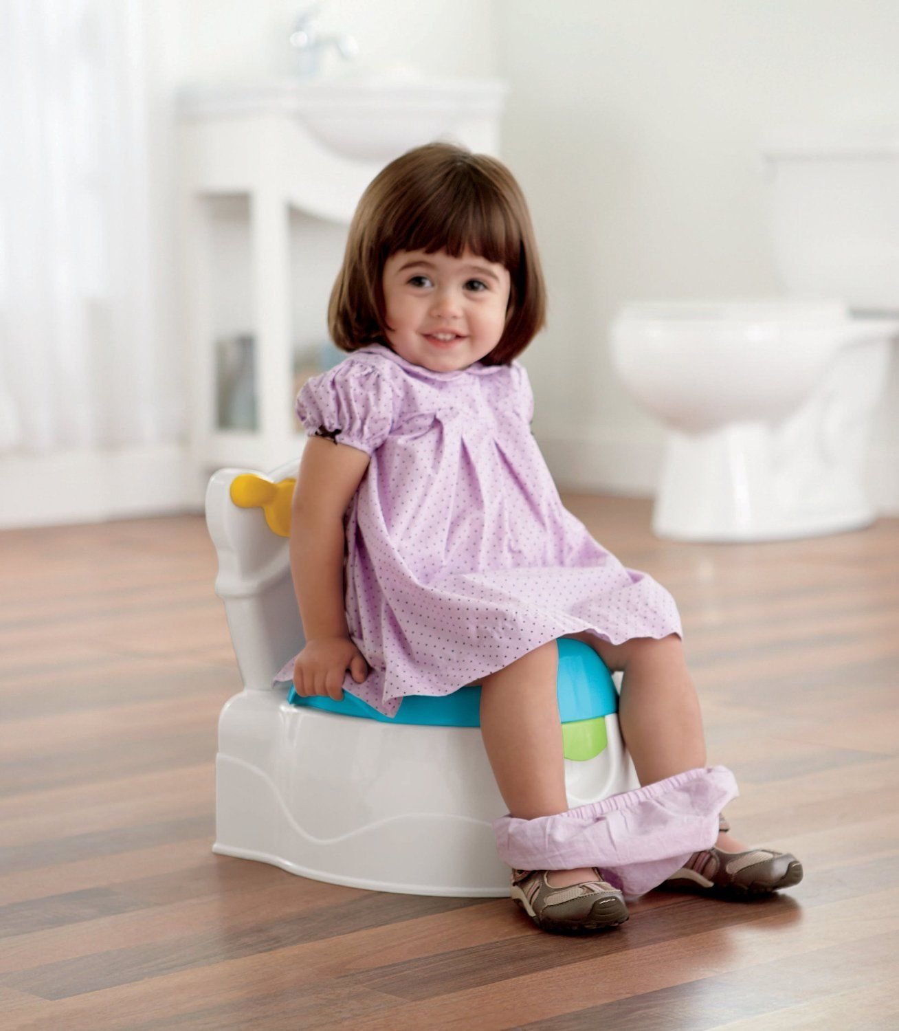 กระโถนฝึกขับถ่ายทรงชักโครกสุดน่ารัก Fisher-Price Learn to Flush Potty