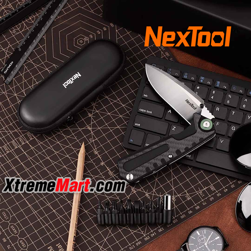 มีดพับ NEXTOOL NE20021 4-IN-1 EDC MULTI-FUNCTIONAL FOLDING KNIFE มีดพับอเนกประสงค์ พร้อมกับชุดไขควง