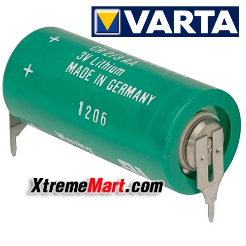 แบตเตอรี่ลิเธี่ยม VARTA CR2/3AA 3V Lithium Battery, Varta 6237 with soldering tag