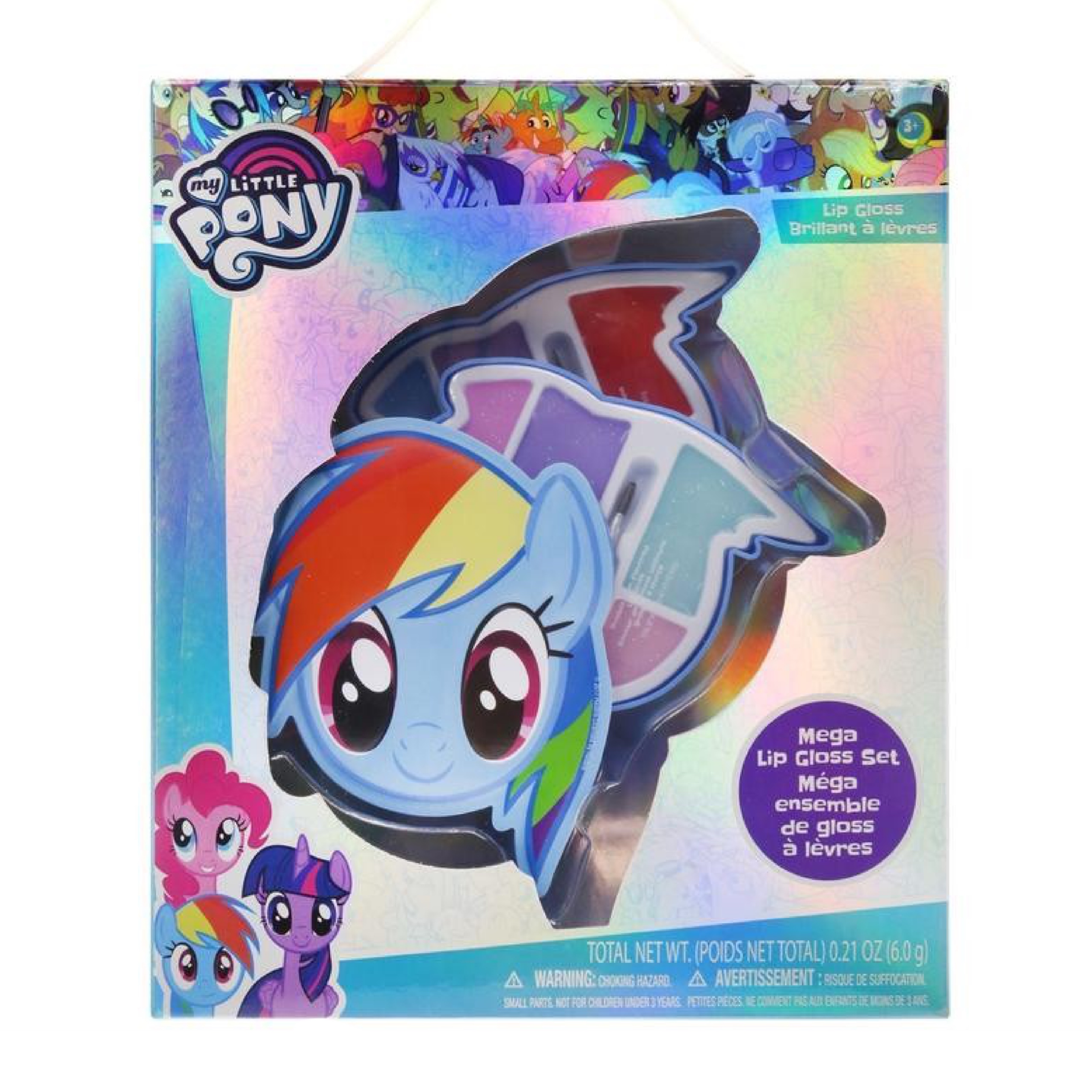 ลิปกลอสปลอดสารพิษสำหรับเด็ก TownleyGirl My Little Pony Dash Mega Lip Gloss Palette Set