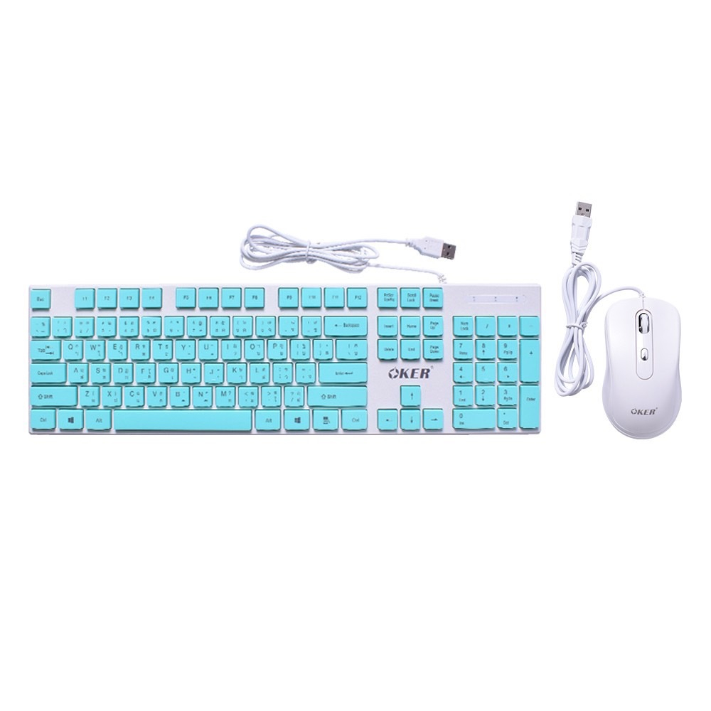 OKER KM-378 ชุดแป้นพิมพ์และเมาส์ CHOCOLATE KEYBOARD+Mouse คีย์บอร์ด+เม้าส์