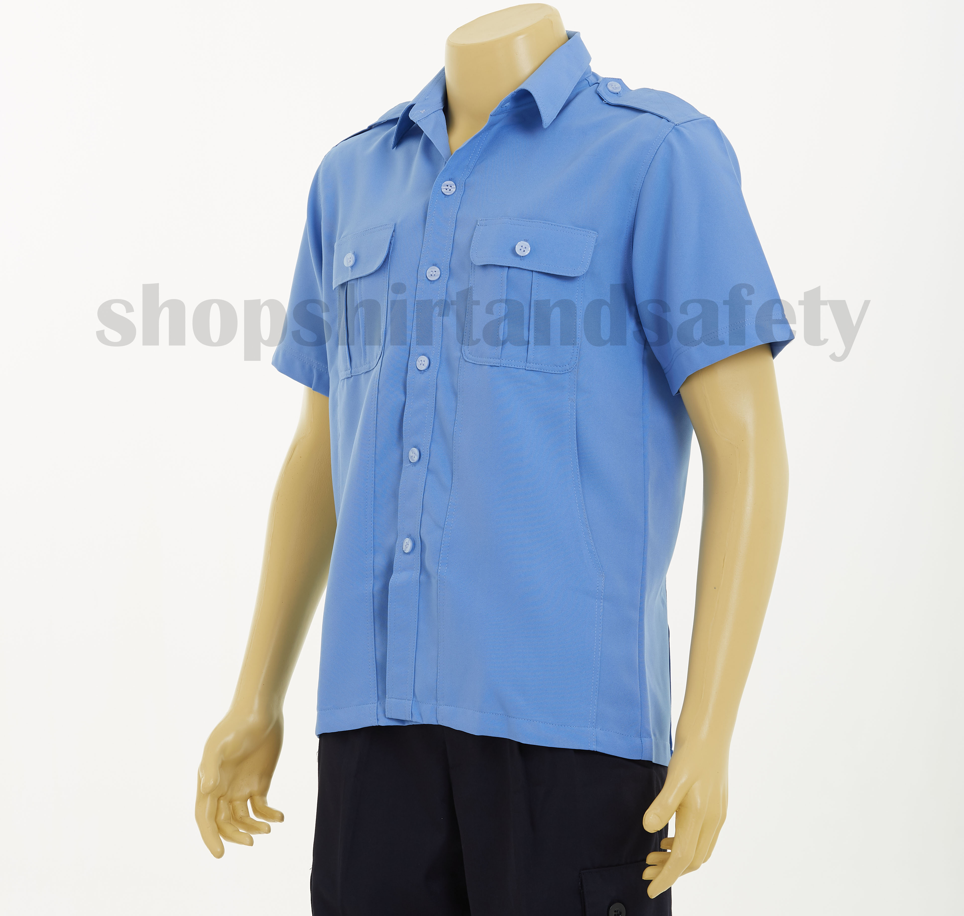 เสื้อซาฟารีสีฟ้า(เฉพาะเสื้อ)