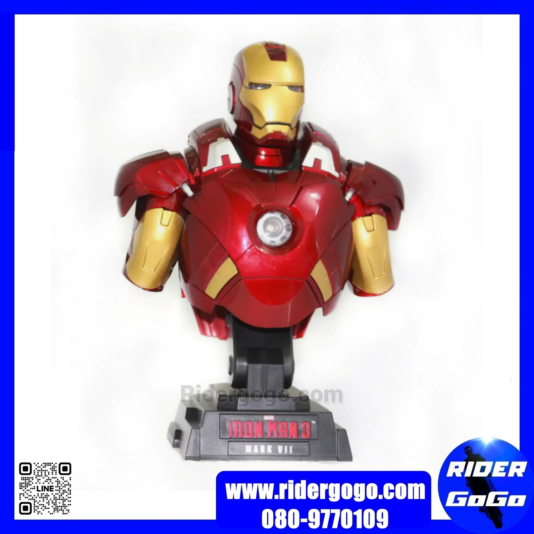 โมเดล ไอรอนแมน มาร์ค7 Iron Man MK7 Bust Statue Figure 1/4 Scale