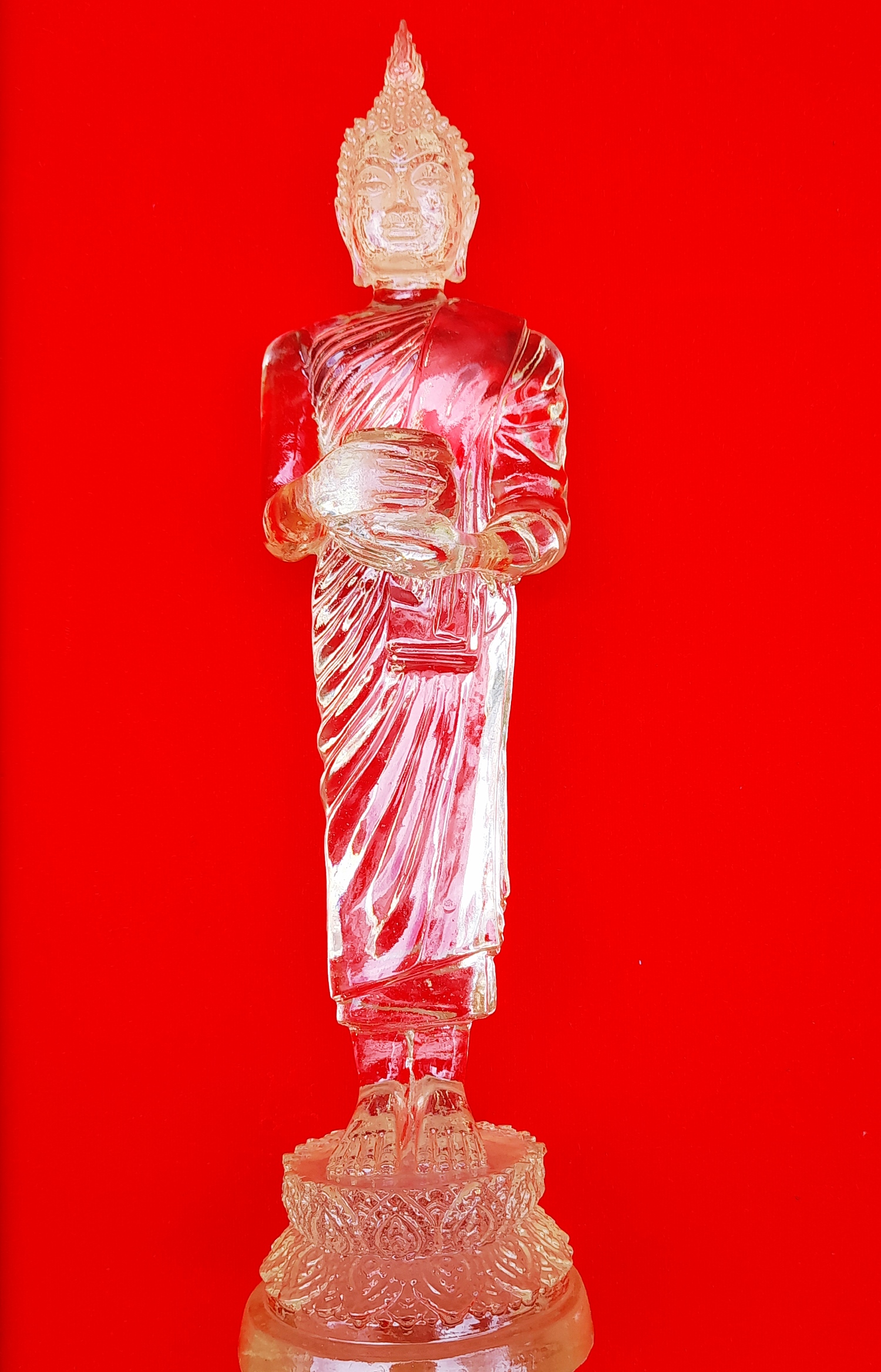 รูปหล่อ หลวงพ่อไหลมาเทมา(พระพุทธรูป สมเด็จองค์ปฐม ปาง อุ้มบาตร) เนื้อเรซิ่นใส - (เข้าพิธีปลุกเสกที่ วัดพันท้ายนรสิงห์) ปี2562 #รับประกันแท้