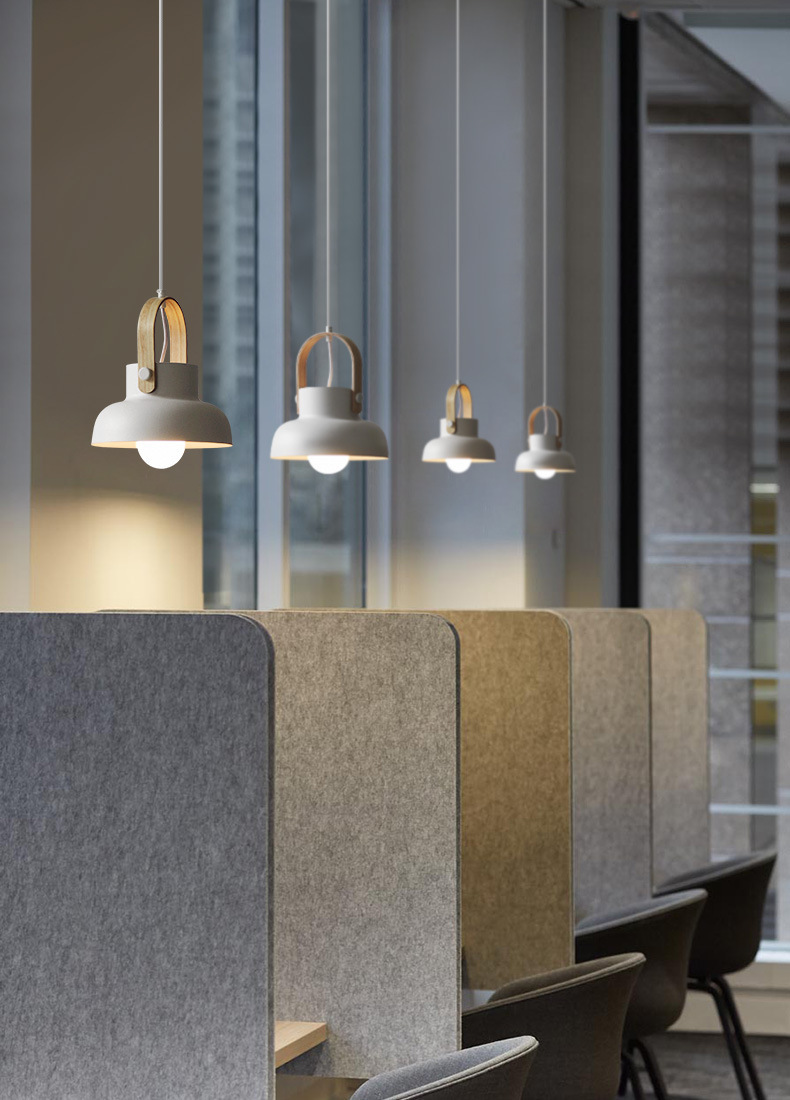 โคมไฟแขวนเพดานหูโคมลายไม้ทรงตัว U สไตล์นอร์ดิก [DY8678]