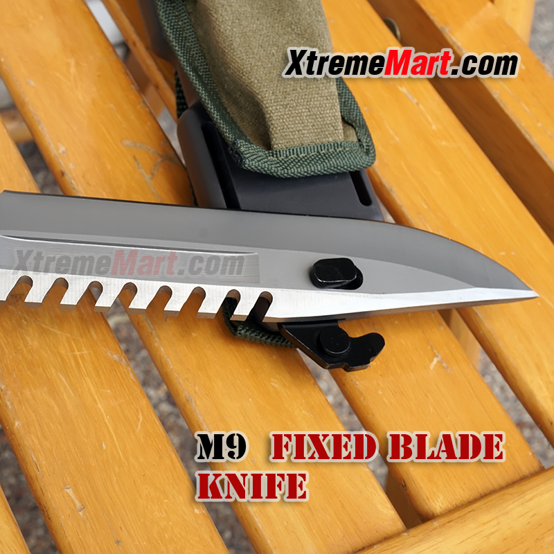 มีดใบตาย M9 (งาน China) มีดติดปลายปืนไรเฟิลตระกูล M16, AR15, M4, G3 และปืนมาตรฐาน NATO รุ่นอื่นๆ