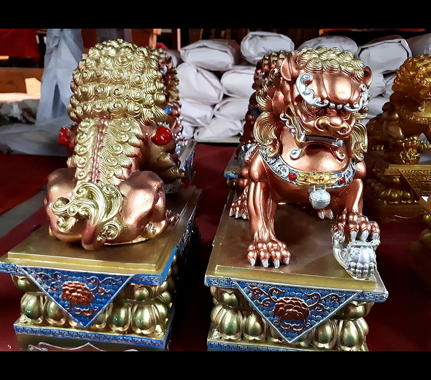 รูปหล่อ รูปปั้น สิงห์โตจีน เนื้อเรซิ่น (น้ำหนักเบา) (ขายปลีก ขายส่ง)