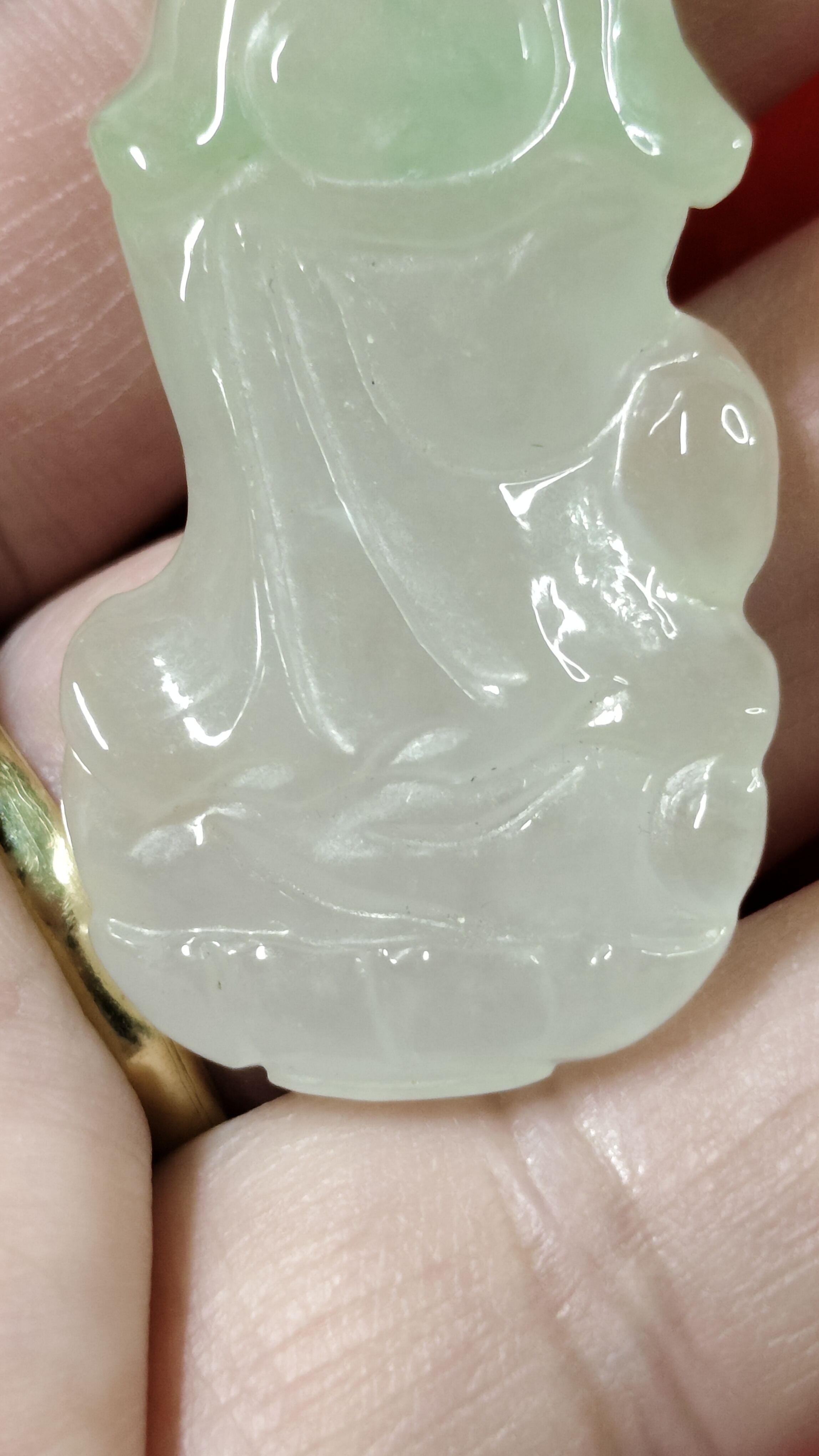 #จี้หยกเนื้อแก้วแกะองค์เจ้าแม่กวนอิม รหัสC-025