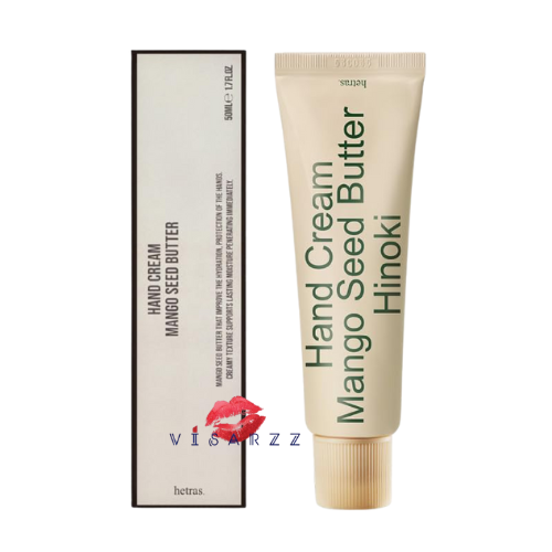 (Hinoki) Hetras Mango Seed Butter Perfume Hand Cream แฮนด์ครีม ครีมทามือ บำรุงมือ 50g เนื้อสัมผัสนุ่ม กลิ่นหอมติดทนนาน