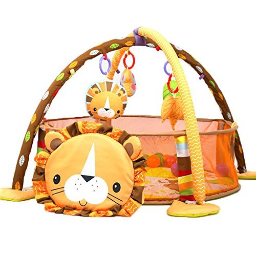 เพลย์ยิมพร้อมบ่อบอลสุดน่ารัก Konig Kids 3-in-1 Lion Activity Gym & Ball Pit